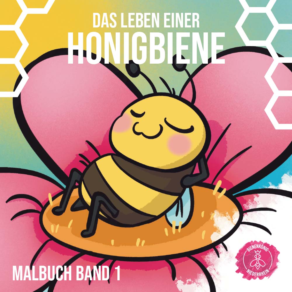 Malbuch Titel Imkerei Bienenkönig Niederrhein